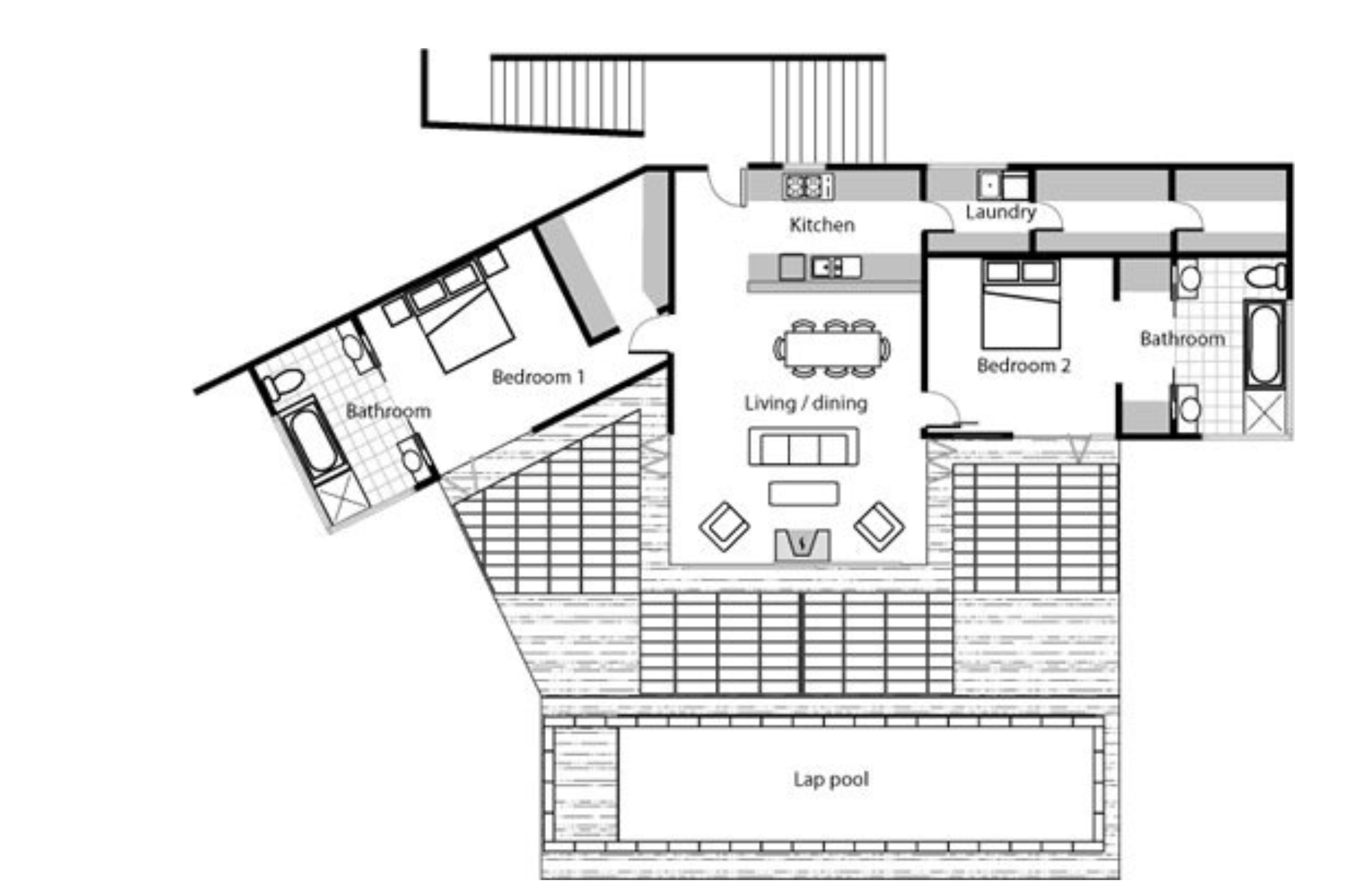 The Point Villas - Villa One Floor Plan - Gallery #12